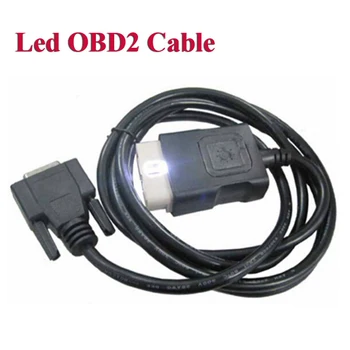 OBDII LED galveno kabeli Tērps delphis VD tcs pro plus OBD2 auto kabeli obd 16pin testēšanas kabeļu multidiag auto wow
