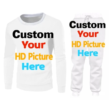 OGKB Pasūtījuma Tops Un Bikses Komplekti Vīriešu Un Sieviešu Pasūtījuma Pašu Attēlu 3D Drukāšanas pelēkā vārna T-krekls Skriešanas Bikses DIY Apģērbi