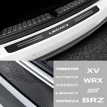 Oglekļa Šķiedras Auto Aizmugurējo Buferi Bagāžnieka Aizsargs Uzlīme par Subaru Forester XV Outback Uzkāpšana Mantojums Impreza WRX STI BRZ Accessorie