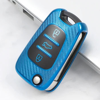 Oglekļa šķiedras raksts, Tpu Auto Atslēgu, Pilnībā ietverot Gadījumā Fob Apvalka Kia Ceed Picanto Sportage Par Hyundai i20 i30 ix35 Piederumi