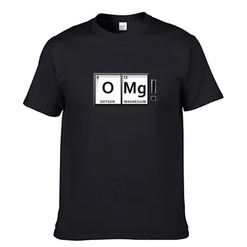OMG Jautri Ķīmijas Elementu Periodiskā Tabula Grafiskais t krekls, Kokvilnas T-krekls Plus Lieluma Smieklīgi Izdrukāt Streetwear