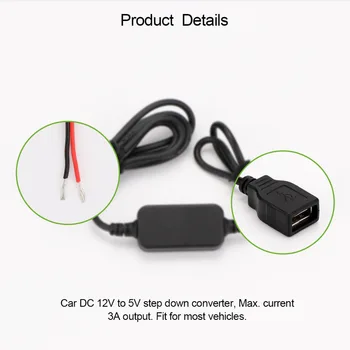 Onever 15W USB Sprieguma Adapters Pārveidotājs 12V uz 5V 3A 15W USB DC-DC Buks Pārveidotājs Solis uz Leju Modulis Auto Piederumi