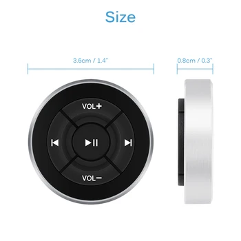Onever Bezvadu Bluetooth Mediju Stūres Rata tālvadību MP3 Mūziku, Spēlēt Android Viedtālrunis, IOS Planšetdatoru Kontroli, Automašīnas Komplekts