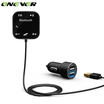 Onever Magnēts Adsorbcijas Automašīnas Bluetooth, FM Raidītājs Automašīnas Komplektu Hands Free MP3 Atskaņotājs Dual USB Auto Lādētājs iPhone Mobilais Tālrunis