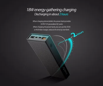 ORICO 10000mAh Powerbank Portatīvo Ārējo Akumulatoru Ultra Slim USB Mobilo Lādētāju Ātri Uzlādēt Power Bank