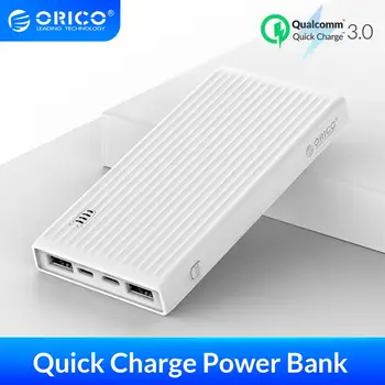 ORICO 10000mAh Powerbank Portatīvo Ārējo Akumulatoru Ultra Slim USB Mobilo Lādētāju Ātri Uzlādēt Power Bank