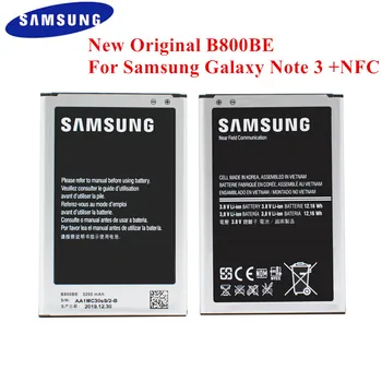 Oriģināls Akumulators B800BE Samsung Galaxy Note 3 N900 N9006 N9005 N9000 N900A N900T N900P N900K 3200mAh ar NFC B800BU