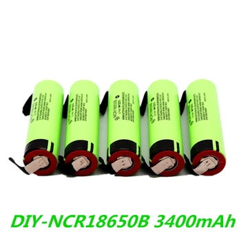 Oriģināls Nuevo NCR 18650B 18650 Li-ion recargable de la batera de 3400 mAh 3,7 V para linterna/vai +DIY nquel pieza