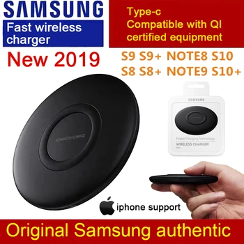 Oriģināls Samsung Qi Bezvadu ātru Lādētāju, usb type c QC 3.0 Galaxy S10 S8 S9 Plus S7 iponex Malas Note10 + 9 / 8X10W Qi Pad