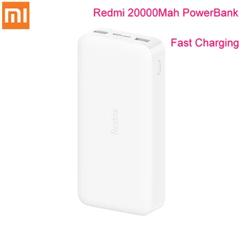 Oriģināls Xiaomi Redmi Portable Power Bank 20000mAh QC3 USB Type C Mi Powerbank Ārējais Akumulators Powerbank Par Smart Home