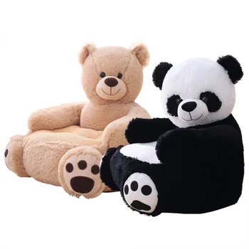Panda Bear plīša rotaļlieta radošo bērnu dīvāns karikatūra sēdeklis bērnu mācīties sēdekļa rotaļlietas cute baby mazo dīvāns grīdas rotaļlieta dāvana