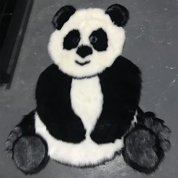 Panda iespiesti Paklāju jauki bērnu paklāju Pātagot mākslīgās ādas NonSlip Pretslīdes Paklājiņš 94x100CM Dzīvnieku print Paklāju