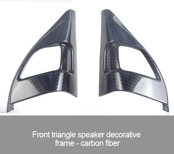 Par Citroen c5 Aircross ABS chrome silver oglekļa šķiedras Priekšējo trīsstūris skaļrunis dekoratīvu rāmīti 2gab