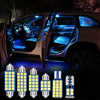 Par Mitsubishi Grandis 2003-2011 8pcs Vīt Auto LED Spuldzes salona Apgaismojuma Komplekts Dome Karšu Lasīšanas Gaismas Bagāžnieka Lampas Piederumi