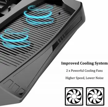 Par PS5 Vertikālais Statīvs Ar Dual Dzesēšanas Ventilatoru Kontrolieris Konsoles Uzlādes Stacijas Dzesēšanas Ventilators SONY Playstation 5