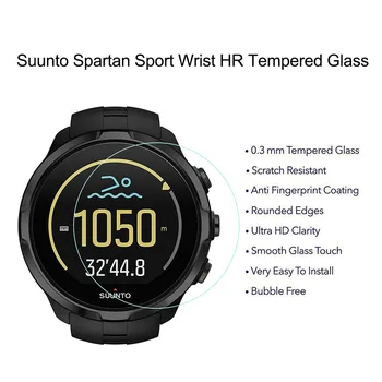 Par Suunto Spartas Sporta Rokas AP Ekrāna Aizsargs, Rūdīts Stikls 9H 2.5 D Eksplozijas izturīgs Pret Skrāpējumiem HD Aizsardzības Stiklu Plēves