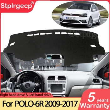 Par Volkswagen VW POLO 6R 6.C 2009~2017 5 MK5 Anti-Slīdēšanas Paklājiņš Paneļa Vāciņu Pad Saulessargs Dashmat Paklāju Auto Piederumi 2012