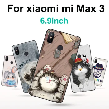 Par xiaomi mi Max 3 Lietā cute karikatūra soft phone Gadījumā xiaomi mi Max3 Vāks xiaomi miMax 3 miMax3 Aizsardzības Apvalks fundas