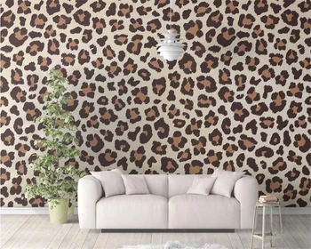 Pasūtījuma liels sienas 3d Mūsdienu modes tapetes leopard vektora ilustrācijas personības fona sienas Dekoratīvās gleznas Обои