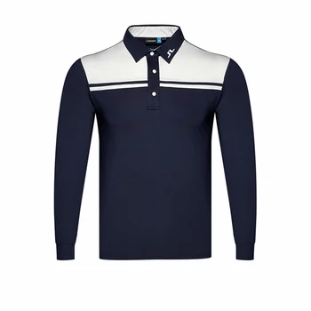 Pavasarī, Rudenī Jaunu Vīriešu Golfa Long Piedurknēm T-Krekls Atloks Modes Ātri Žāvēšanas Sporta Atpūtas Apģērbu Golfa Apģērbu Bezmaksas Piegāde