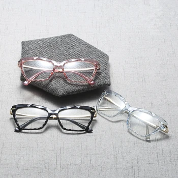 Peekaboo cat eye pārredzamu brilles rāmis sievietēm dizaineru rozā melns brūns 2018 modes brilles rāmji laukumā sieviete