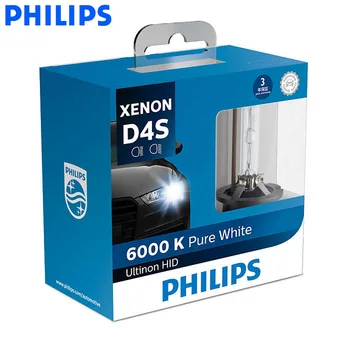 Philips D4S 42404WX 35W Ultinon HID 6000K Cool Blue Ksenona Balta Gaisma Auto Upgrade Lukturu Lampas Flash Quick Start, Pāris