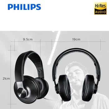Philips SHP8000 Profesionālās Austiņas ar Ilgi Vadi Mikrofons Skaļuma Kontrole Oficiālai Austiņas MP3 Xiaomi