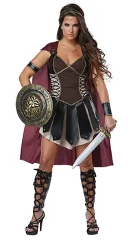 Pieaugušo Sieviešu Romiešu Princese Xena Gladiator Tērpu Halloween Karnevāla Puse Spartas 300 Karavīri, Karavīru Cosplay Apģērbs