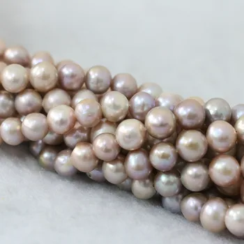 Piekariņi skaistu saldūdens dabas kultivētas pērles zaudēt krelles nearround 7-8mm karstā pārdošanas augstākās kvalitātes rotaslietu izgatavošana 15inch B1368
