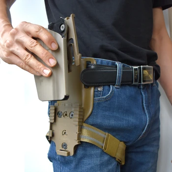 Piliens Kāju Band Siksna QLS 19 22 Pistoli Makstī, lai Safa Glock 17 Beretta m9 Medību Pistole Makstī Medību Josta Platforma