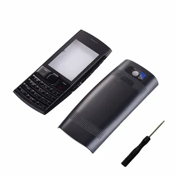 Pilnu Mobilā Tālruņa Korpusa Vāku Gadījumā+Tastatūra Priekš Nokia X2 X2-02 Akumulatora Vāciņu Mājokļu Gadījumā + Instrumenti