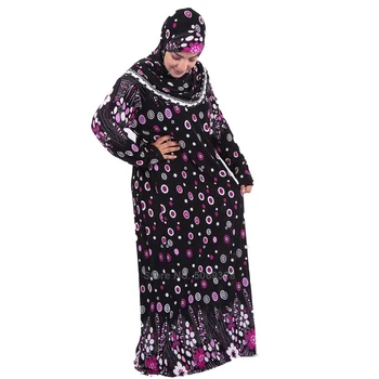 Pilnībā Segtu Sievietēm Musulmaņu Abaya Kleita Tradicionālo Hijab+kleita Islāma Apģērba Komplekts Dubajā, arābu, turku Lūgšanu Ramadāna Tērpiem