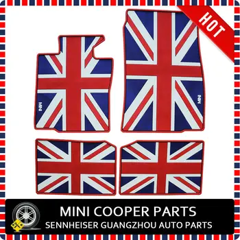 Pilnīgi Jauns Gumijas Materiāla Liels Savienības Jack Stilā Kāju Paklājiņš Mini Cooper Countryman S R60 (4 Gab./Komplekts)