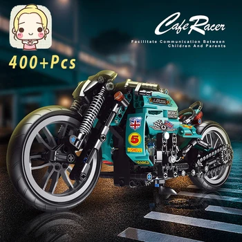 Pilsēta Braucējs Motociklu, Celtniecības Bloki, Ķieģeļi, Rotaļlietas, Mini Modeli Tehnika Dāvanas Bērniem Zēni 400+gab. Super Ātrumu Automašīnām