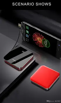 PISEN 10000 MAh Pārnēsājams Mini Power Bank Uzlādes USB Powerbank Ārējās Rezerves Akumulatoru Pakotni, kas paredzēta IPhone Powerbank 10000mah