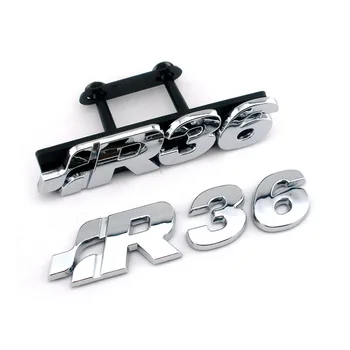 Plastmasas Chrome Golf R36 Logo Aizmugurē Boot Tailgate Žetons par GOLF R 3.6 L V6 GTI TDI R36 Emblēmu