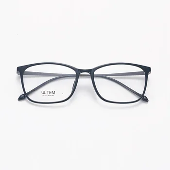 Platums-136 Ultra-Light B-Titāna Templis ULTEM Tērauda Brilles Rāmis Retro-Square Vīrieši Sievietes Briļļu Rāmis Optisko Ierīču Brilles
