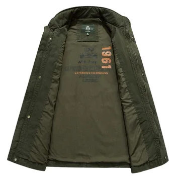 Plus Izmēra 5XL Zīmola Militārā Jaka Vīriešiem Outwear Vējjaka Armijas Vīriešu Jakas un Mēteļi Kokvilnas Multi-kabatas Jaqueta masculina