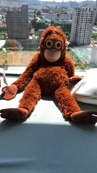 Plīša rotaļlietu, pildīti lelle karikatūra mazo dzīvnieku orangutans sarkanais gorilla monkey bērnu gulētiešanas stoy draugs ziemassvētku dāvanu 1gab.