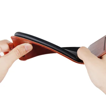 POCO M3 Gadījumā Flip Ādas Gadījumā POCO X3 NFC F2 Pro Redmi 9.C NFC 9A 9 Augstas Kvalitātes Vertikālais Segtu Ar Kartes Turētāju Redmi 7 Pro