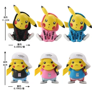Pokemon rotaļlietas 8-11cm Skaitļi Lelles Rotaļlietas Kolekcija Pokemon Dažādu Sēriju Moderns Pikachu Modelis Anime Par Bērnu Dāvanu