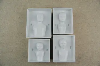 Pomādes 3D Cilvēkiem Kūka Attēls Pelējuma Ģimenes Komplekts Cilvēka Ķermeņa Dekorēšana Veidni, lai Izveidotu Vīriešiem, Sievietēm, Bērniem, Meitene Zēns