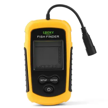 Portatīvo Fish Finder Sonar Stabilāku Signālu Devēju Fishfinder 0.7-100m Zvejas Echo Sounder ar Akumulatoru angļu Displejs