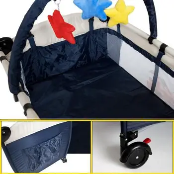 Portatīvo salokāmo bērnu gultiņa spēlēt ceļojumu gulta baby daudzfunkcionālās gultas komplekti bērnu gultiņa spēle gulta jaundzimušo bērnu pīts šūpulis HWC
