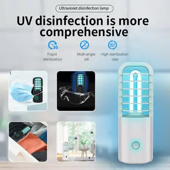 Portatīvo USB Lādējamu UV Sterilizer Gaismas UVC Sanitizer Ozonu, Ultravioleto Germicidal Lampas UV Sterilizer Spuldzes Mājas Birojs