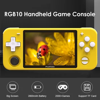 POWKIDDY RGB10 Retro Rokas Spēļu Konsole, 3.5 collu IPS Ekrāns ir Atvērtā koda Sistēma, RK3326 Čipu Video Spēli Spēlētājs Bērnu Bērniem Dāvanu