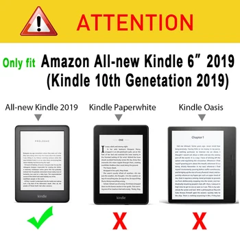 Premium Leathe Smart Miega Nomodā Triecienizturīgs Gadījumā Amazon Jauno Kindle 6.0 2019 10 Paaudzes Segtu Būtiska Coque +Irbuli