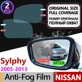 Priekš Nissan Bluebird Sylphy Usc-11 2005~2013 Full Cover Anti Miglas Filmu Atpakaļskata Spogulis Anti-Miglas Filmas Piederumi 2006 2007 2008 2012