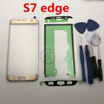 Priekšējo Ārējo Stikla Lēcu Touch Ekrānu Nomaiņa Samsung Galaxy S7 G930 G930A G930F G935F S7 Edge + Remonta Instrumenti & Līmi