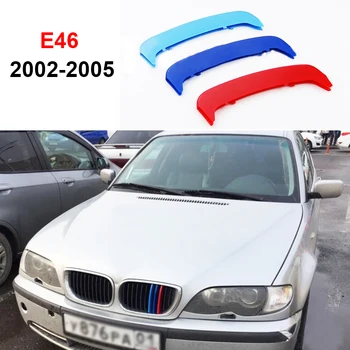 Priekšējā Reste Apdares Līstes Grila Vāka 3D Uzlīme BMW 3 Sērija no 2002. līdz 2005. gada E46 316i 318i 320i 325i 328i 330i 323i 11 Restes